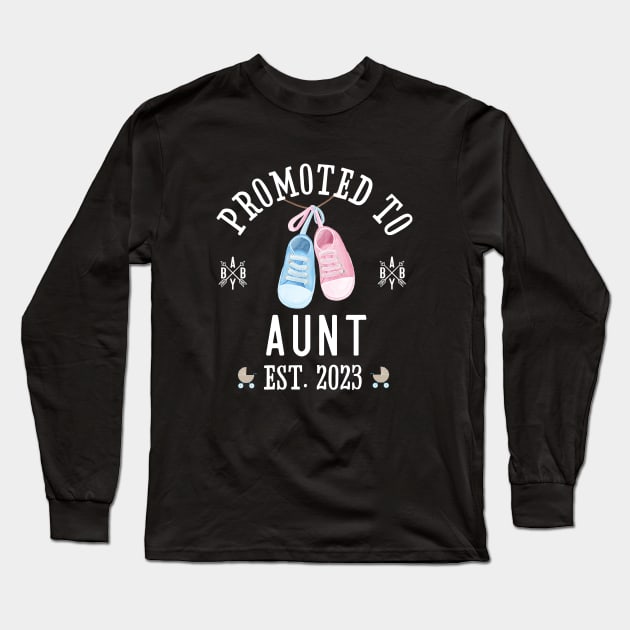 Promoted to Aunt 2023 Long Sleeve T-Shirt by mstory